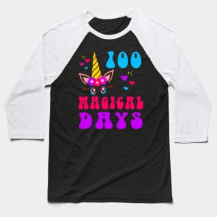 100 Magical Days 100th Day of School Student Teacher Baseball T-Shirt